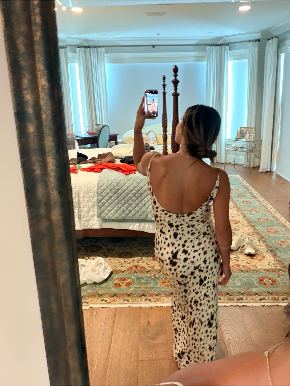 Leopard Spot Slip Dress - Cream and Black .massimodutt - Picture 3 of 9